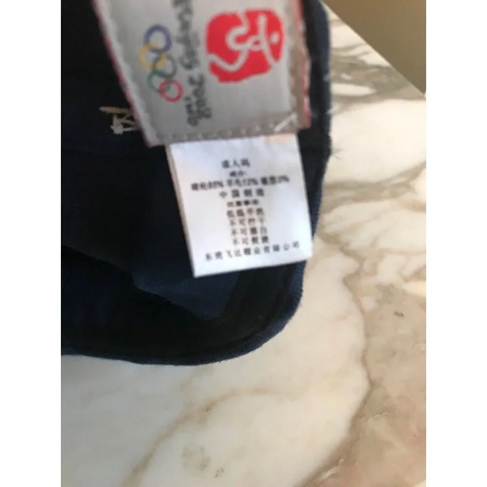 Beijing 2008 Olympics Navy Blue Cap With Embroidered Logo & Silver Details Adjus